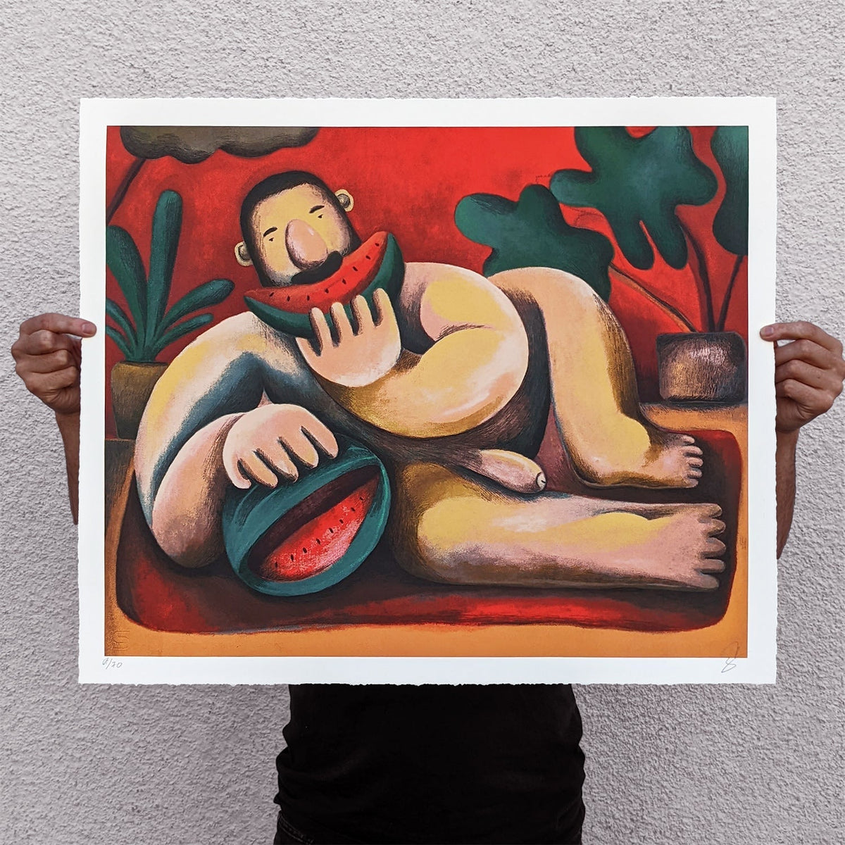 Carlos Rodriguez Print - Muchacho de la Sandía – Serio Press