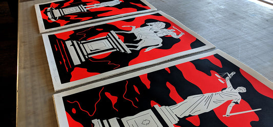 Cleon Peterson serigraph series Monuments to Power