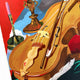 Red Composition with Violin