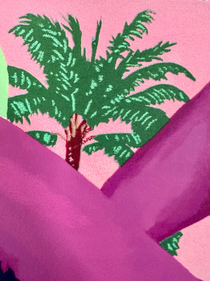 Pink Composition with Cherry Pie