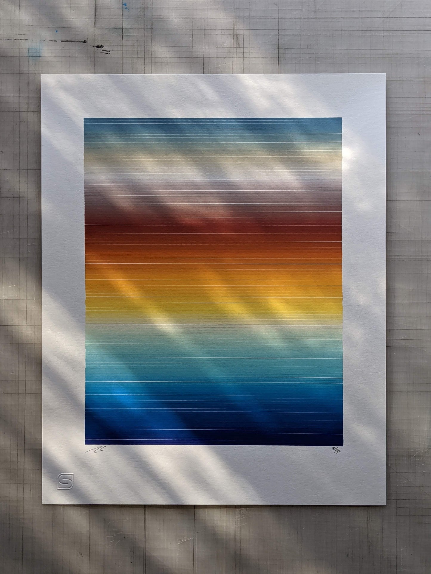 120 Horizontal Stripes in Slightly Different Colors