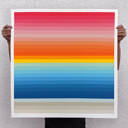 Western Sunset in 28 Horizontal Stripes