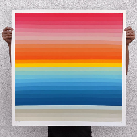 Western Sunset in 28 Horizontal Stripes